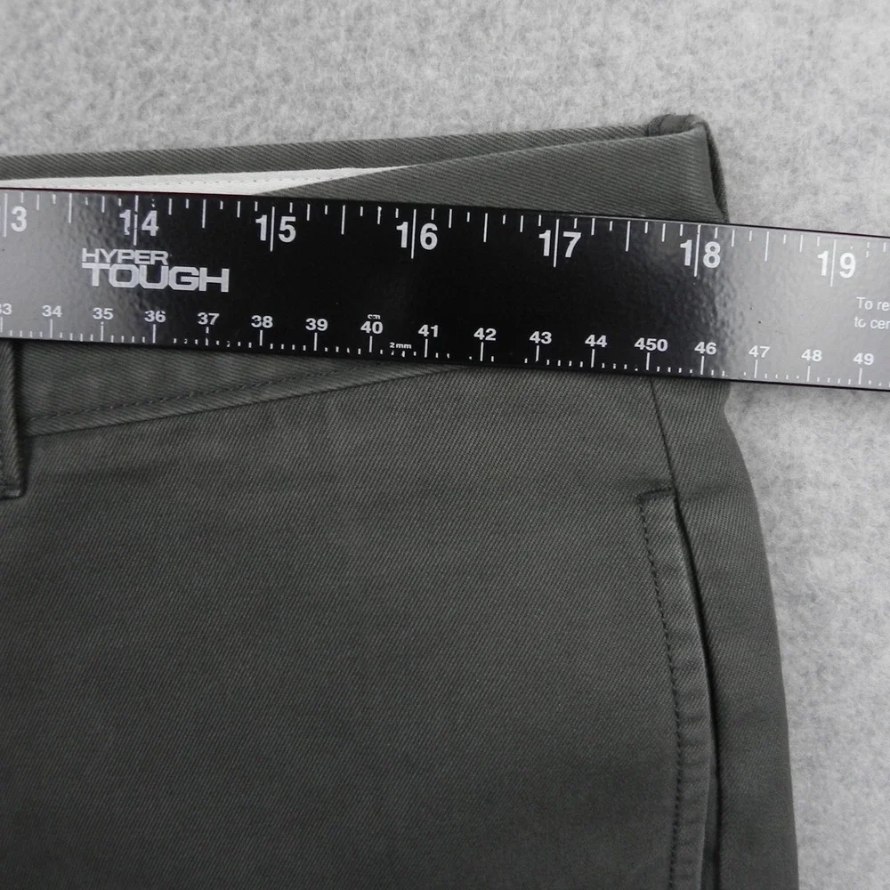 J Crew Pants Mens 36x28 Classic Fit Essential Khaki Straight Flat Front Green